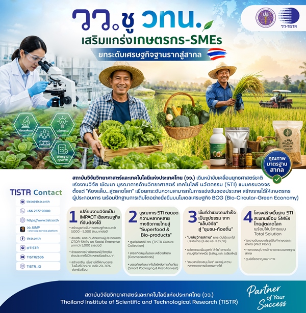 วว-ชู-วทน.-เสริมแกร่งเกษตรกร-smes-ยกระดับเศรษฐกิจฐานรากสู่สากล
