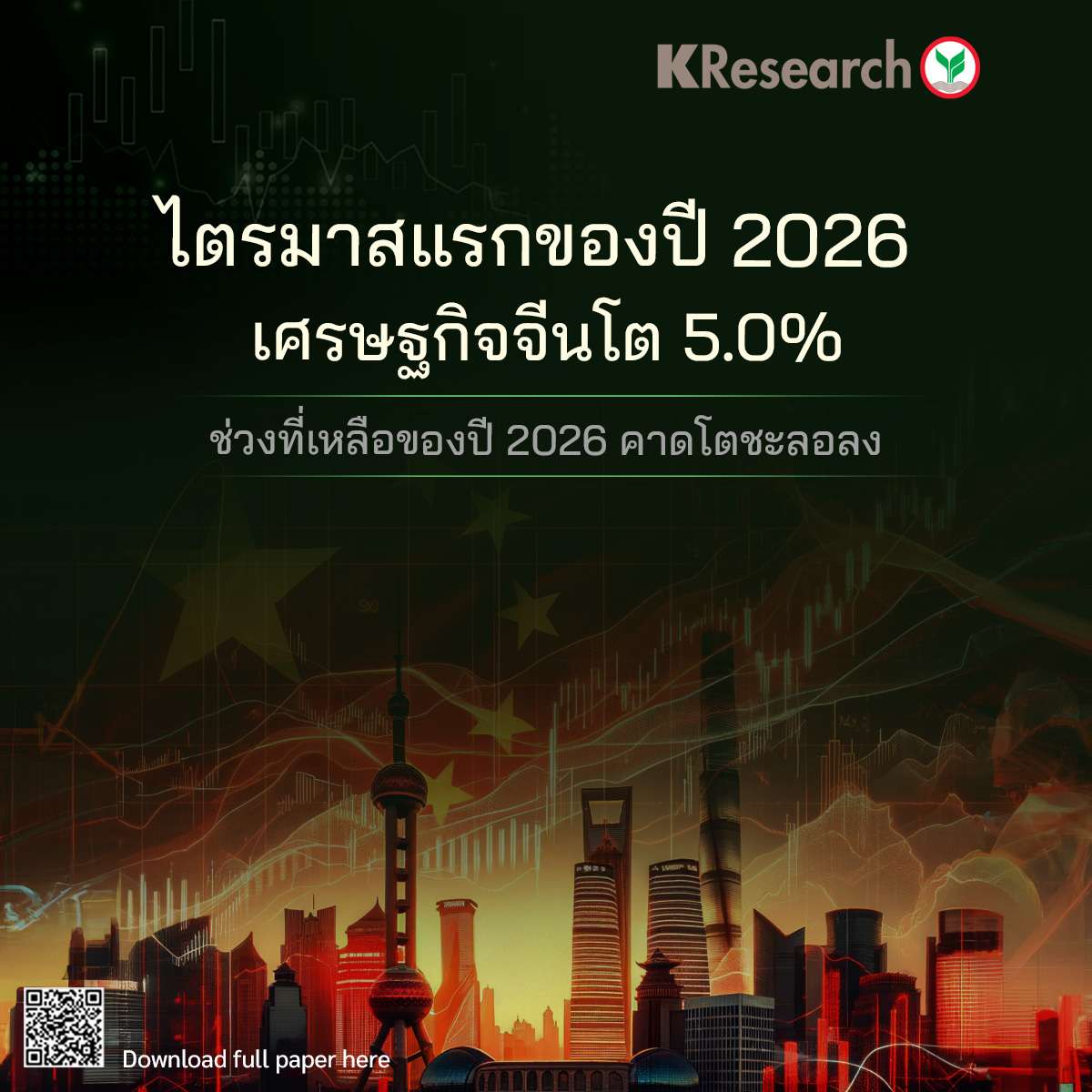 สงครามอิหร่านยังไม่กระทบ!!-ไตรมาส-1/2026-เศรษฐกิจจีนยังโต-50% -คาดเฉลี่ยทั้งปีโตที่-4.5%