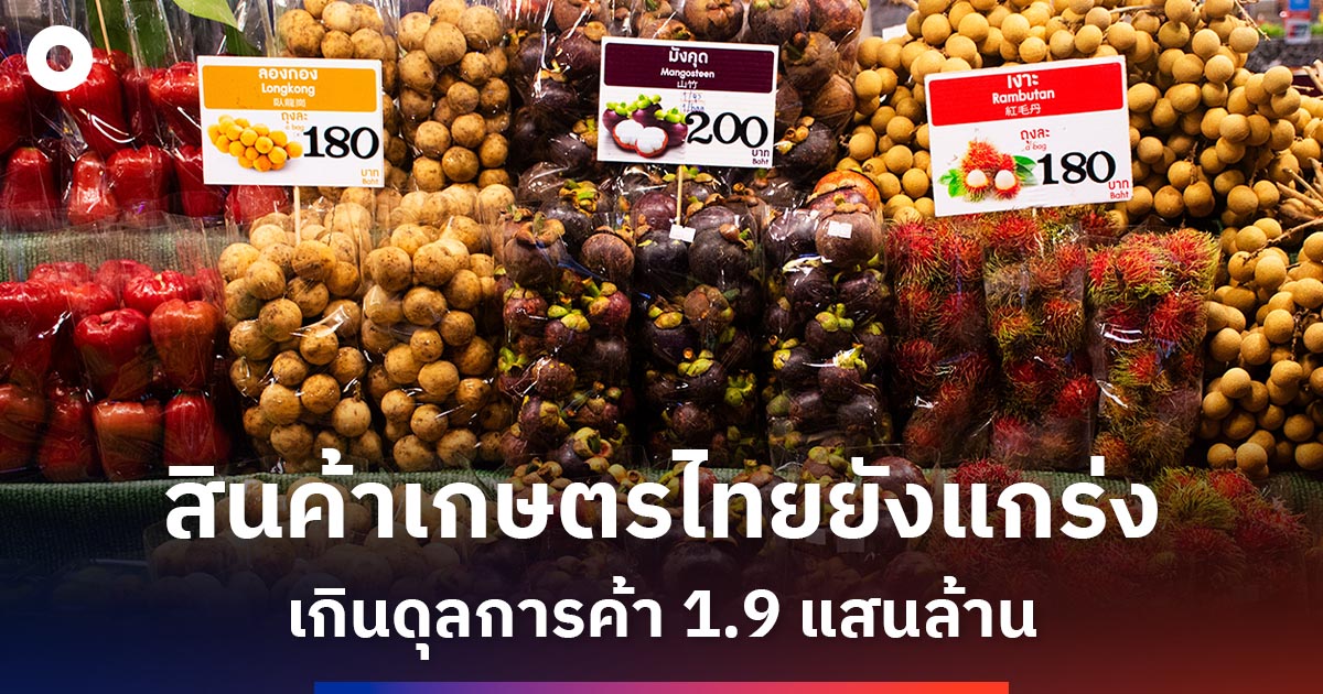 สินค้าเกษตรไทยยังแกร่ง-เกินดุลการค้า-1.9-แสนล้าน
