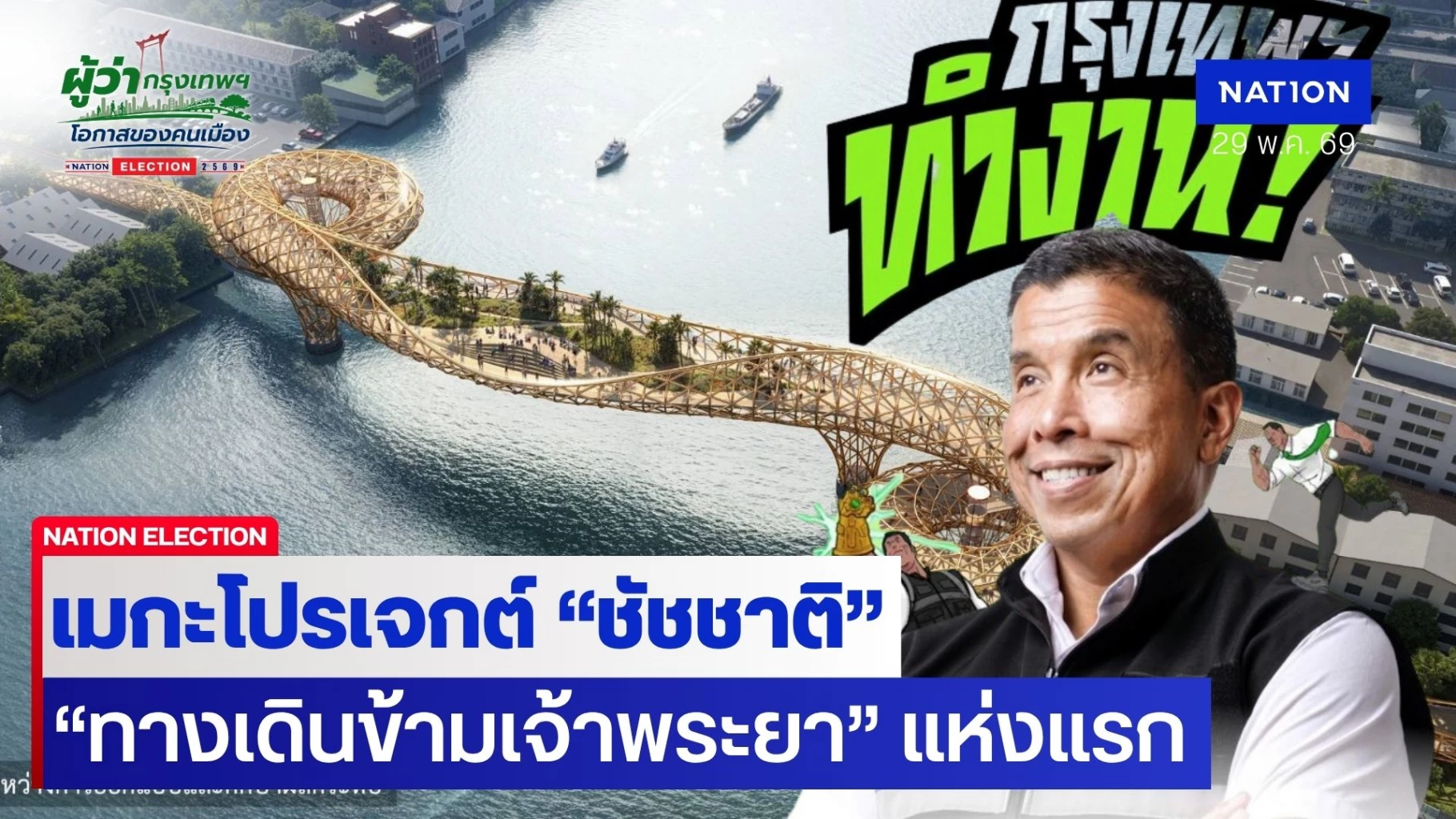 “ชัชชาติ”-เมกะโปรเจกต์-“ทางเดินข้ามเจ้าพระยา”-แห่งแรก-เชื่อมขนส่ง-รถ-ราง-เรือ-สัญจรสะดวก-ปลอดภัย-24-ชม.