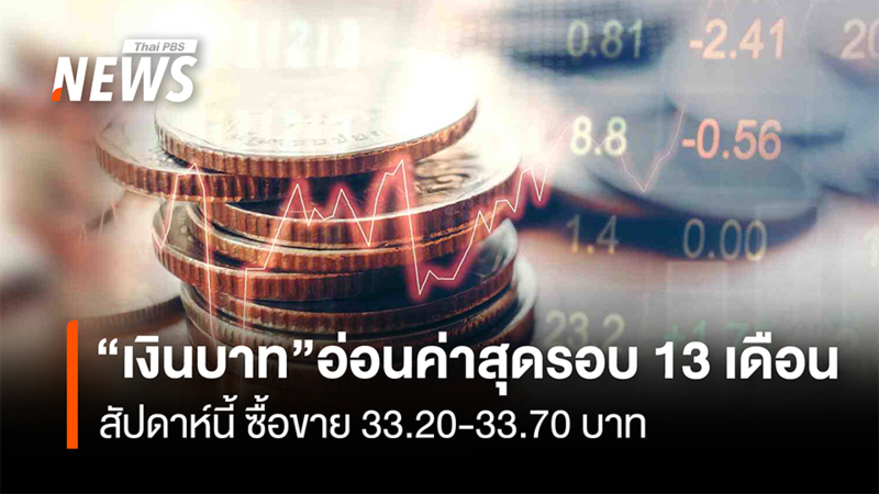 “เงินบาท”อ่อนค่าสุดรอบ-13-เดือน-สัปดาห์นี้-ซื้อขาย-3320-33.70บาท