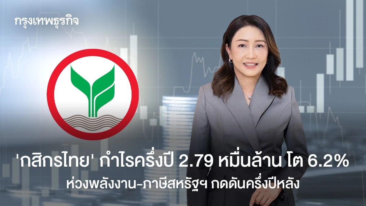 ‘กสิกรไทย’-กำไรครึ่งปี-279-หมื่นล้าน-โต-6.2%-ชี้เศรษฐกิจไตรมาส-2-ชะลอ-ห่วงพลังงาน-ภาษีสหรัฐ-กดดันครึ่งปีหลัง