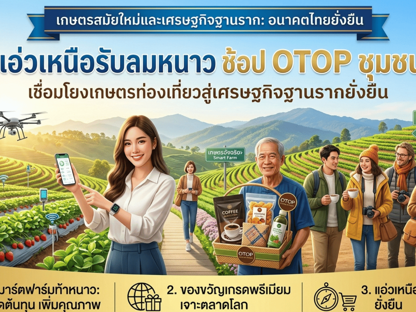 แอ่วเหนือรับลมหนาว-ช้อป-otop-ชุมชน:-เชื่อมโยงเกษตรท่องเที่ยวสู่เศรษฐกิจฐานรากยั่งยืน