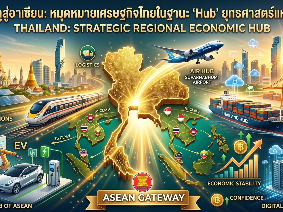 เปิดประตูสู่อาเซียน:-หมุดหมายเศรษฐกิจไทยในฐานะ