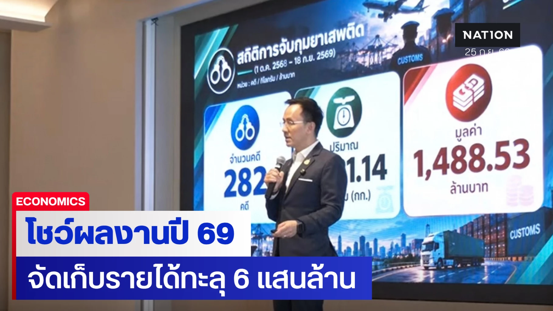ศุลกากรโชว์ผลงานจัดเก็บปีงบฯ-69-กวาดรายได้ทะลุ-6-แสนล้าน-ชู-next-drive-customs