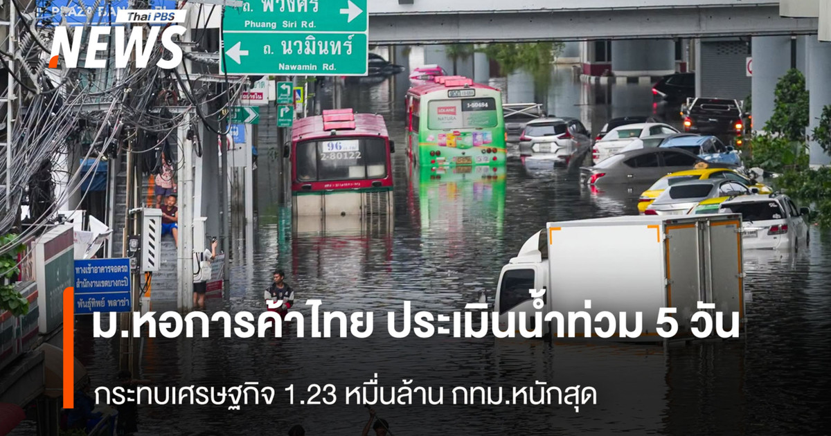 มหอการค้าไทย-ประเมินน้ำท่วม-5-วัน กระทบเศรษฐกิจ-123-หมื่นล้าน-กทม.หนักสุด
